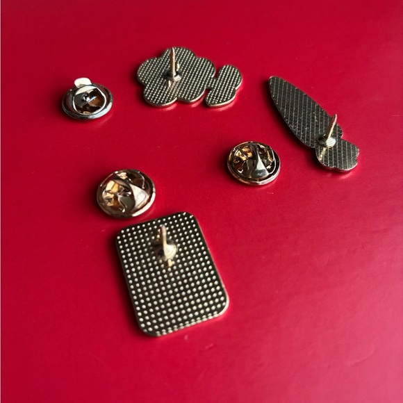 Playful Enamel Pin Set with Flower, Carrot, and Console - Picture 10 of 10